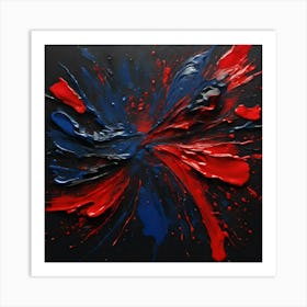 Red, Blue And Black Art Print