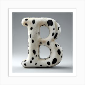 Dalmatian Letter B Art Print