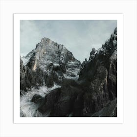 Dolomite Mountain Range Art Print