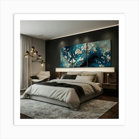 Modern Bedroom Decor Art Print