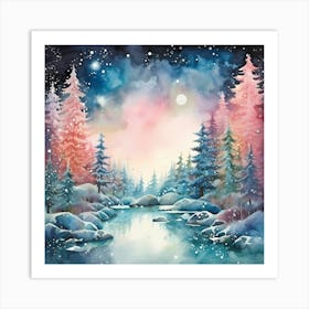 Turquoise Tannenbaum Tale Art Print