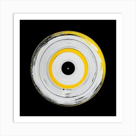 Yellow Disc Art Print