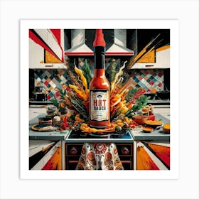 A Vibrant And Striking Illustration Of A Kitchen S 3gibjaeltq2ndqfmcpwnca Ydwdnu7qqbyl3pe 3ssfnq Art Print