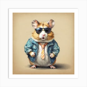 Hamster In A Suit 5 Art Print