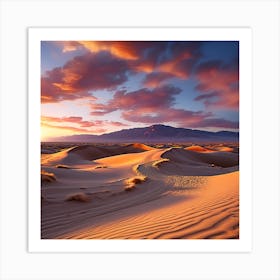 Sunset In The Desert Art Print