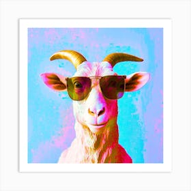 Goat In Sunglasses Pop Art Print