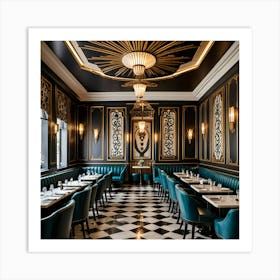 Deco Dining Room 2 Art Print