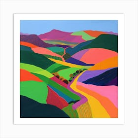 Colourful Abstract Brecon Beacons National Park Wales 3 Art Print