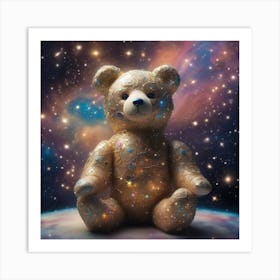 Teddy Bear In Space 15 Art Print