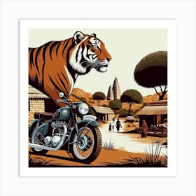 Tiger reserve village, Rusirani, India Art Print