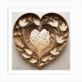 Heart Of Leaves 9 Art Print