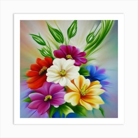 Flowers painting Art Print