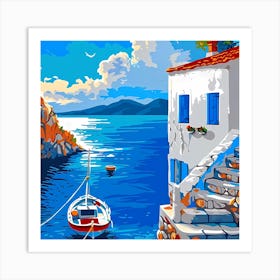 House By The Sea Art Print