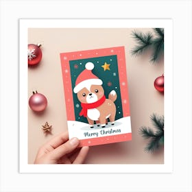 Merry Christmas Card 2 Art Print