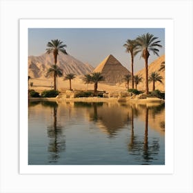 Giza Pyramids Art Print