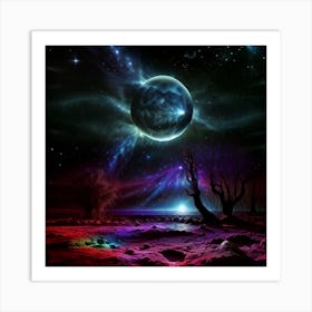 Space Landscape 1 Art Print