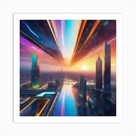 Futuristic Cityscape 94 Art Print