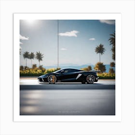 Black Lamborghini 1 Art Print