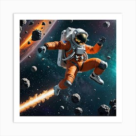 Celestial Discoveries: An Astronaut's Adventure Art Print