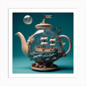 A Teapot Ocean Art Print