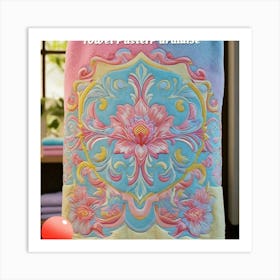 Towel design Pastel paradise Art Print