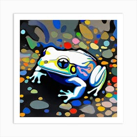 Frog in mist Art Print