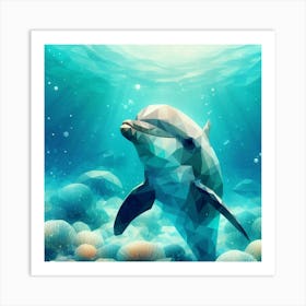 Dolphin Wave Art Print