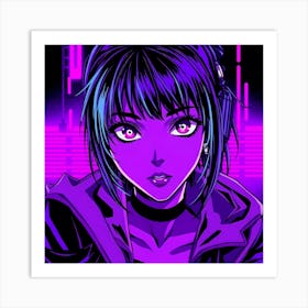 Neon Girl 1 Art Print