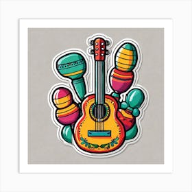 Mexican Guitar 5 Art Print