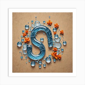 Letter S In Water Art Print