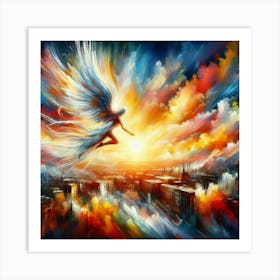 Angel In The Sky 1 Art Print