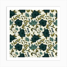 Gothic Floral Print Art Print