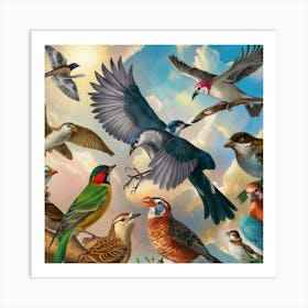 Birds In Flight Art Print