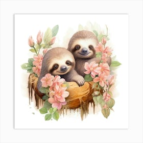 Sloths In The Nest Poster