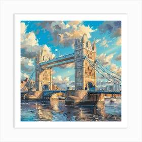 Tower Bridge Oil Painting UK Art Print