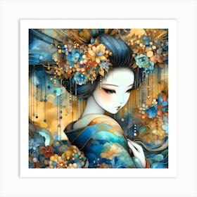 Creative Geisha Illustration 89 Art Print