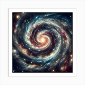 Abstract Wallart Celestial Whirlpool 3 Art Print