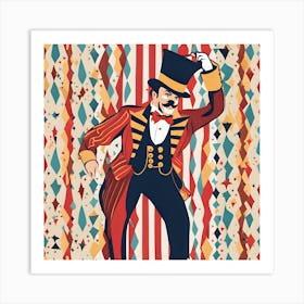 Ringmaster Circus Retro Art Print