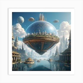 Futuristic City 1 Art Print