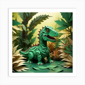 Paper Dinosaur Art Print