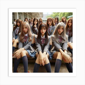 Asian Schoolgirls 1 Art Print