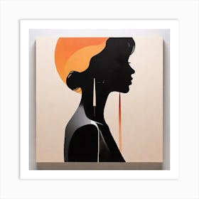 Silhouette Of A Woman 2 Art Print