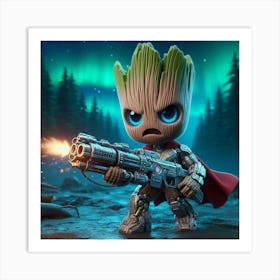 Guardians Of The Galaxy Groot 6 Art Print