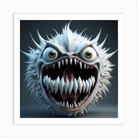 Leonardo Diffusion A 3d Hd Monster Face Big Eyes Clearly Visi 0 (1) Art Print