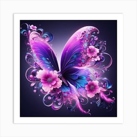 Butterfly Hd Wallpaper Art Print