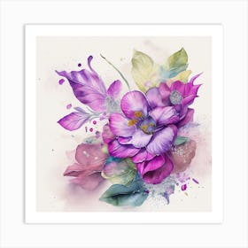 Watercolor Flowers 10 Art Print