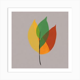 Three Leaves, 1340 Art Print