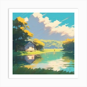 House By The Lake 2 Art Print