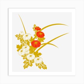 Chrysanthemum Flowers Flower Flora Autumn Art Print