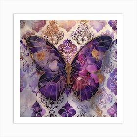 Purple Butterfly 2 Art Print